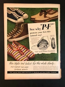 Zapatos de lona BF Goodrich 1948 con publicidad impresa - Imagen 1 de 1