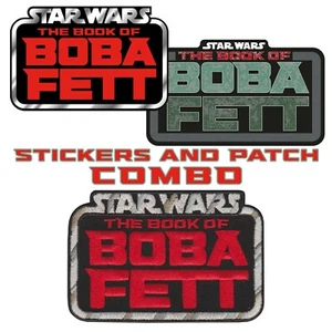 Kenner STAR WARS "The Book of Boba Fett" Vintage style logo 4" patch & stickers - Picture 1 of 5
