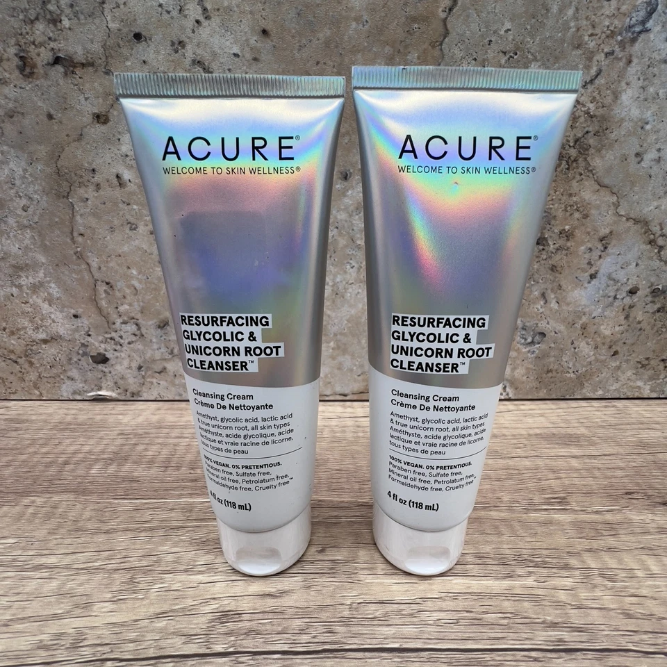 Acure Resurfacing Glycolic & Unicorn Root Cleanser 4oz -