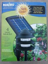 New Malibu Solar Sun Catcher 4 Light Kit NIB Black Finish