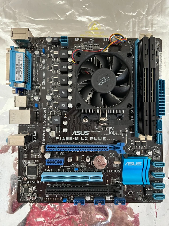 Asus F1A55-M LX Plus MB + AMD A4-3300 CPU + (2x) ADATA 4GB RAM - Image 1 of 4