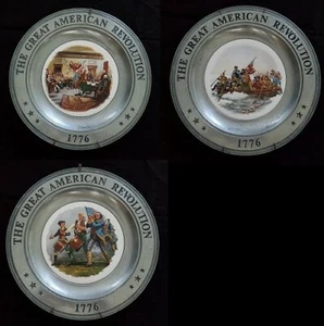 Große Amerikanische Revolution 1776 Zinn/Keramik Teller 1975 BITTE WÄHLEN SIE JE 30 $ - Bild 1 von 12
