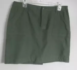 GOLITE Olive Green Cotton/Nylon Acive Casual Hiking Belt Loops Skirt Size 10 EUC - Picture 1 of 5