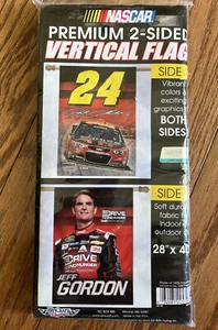 Jeff Gordon #24 NASCAR Indoor/Outdoor Vertical Hanging 2 Sided Flag 28"x40” NEW - Picture 1 of 6