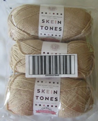 Lion Brand Yarn Basic Stitch Skein Tones Anti Pilling Yarn - Almond - 3 Pack - Image 1 of 4