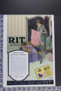 1919 HOUSEHOLD BEAUTY RIT CLOTHING GARMENT DYE SUNBEAM CO VINTAGE AD EC034 - Picture 1 of 1