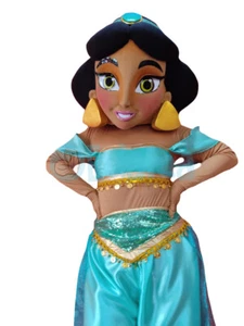 Mascotte JASMINE Aladdin Deluxe costume professionale per adulti da principessa - Picture 1 of 3