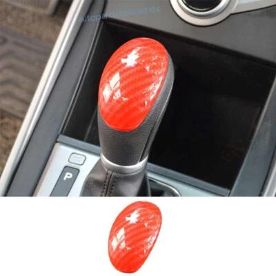 Para Hyundai Elantra 2014 2015-2016 Rojo Fibra de Carbono Consola Cambio Perilla Borde Foto 1 de 4