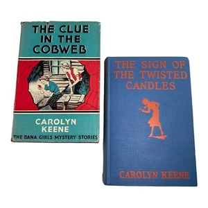 Carolyn Keene The Clue in the Cobweb.First Ed 1939 W/DJ +Bonus Sign Twist Candle - Picture 1 of 20