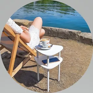 Fix2Place - Verstellbarer Multifunktionstisch V2 bis 51 cm hoch Weiss - Bild 1 von 8