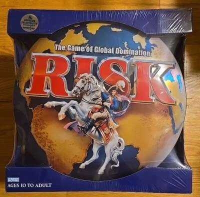 Risk The Game Of Global Domination Round Metal Tin 2003 NEW Sealed - Image 1 of 4