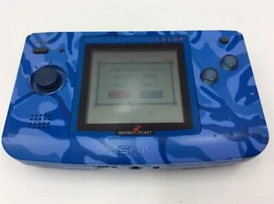 【Tapa de batería diferente】Neo Geo Pocket Color SNK Consola Camuflaje Azul - Imagen 1 de 10