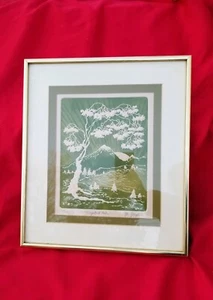 Vintage Al Kaufman listed artist INTAGLIO ETCHING "Crystal Lake" SIGNED #11/100 - Picture 1 of 10