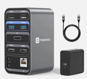 TOBENONE UDS-018 USB C Docking Station Dual Monitor 13-in-1 Laptop Dock SEALED - Photo 1/1