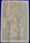 Ephemera-Vintage Map of Britain showing routes of Glenton Motor Coach Holiday To