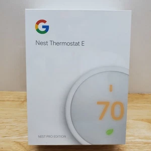 NEW Google Nest Smart Thermostat E, T4001ES A0063 White Nest Pro Edition  - Picture 1 of 7