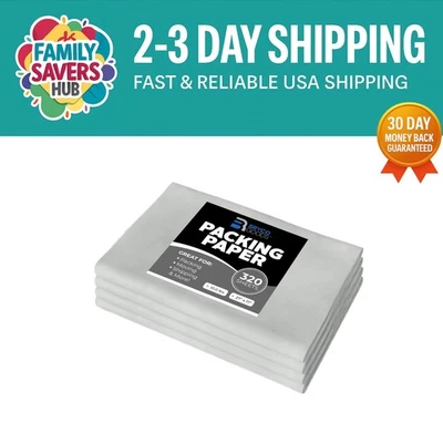 Essential 27x17 Packing Paper Sheets - 320 Count for Protecting Fragile Items - Image 1 of 4