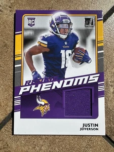 Justin Jefferson 2020 Panini Donruss Rookie Phenoms Patch Vikings - Foto 1 di 2