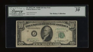 DBR 1950-B $10 Kansas City STAR Fr. 2012-J* Legacy 30 Serial J04555940* - Picture 1 of 2