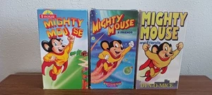 3 Vintage Mighty Mouse VHS Tapes - Picture 1 of 13