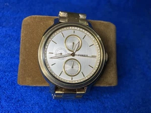 FOSSIL ES3354 Gold Tone Chronograph Chelsey Watch Women's Crystal Water Resist - Picture 1 of 6