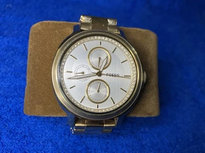 Reloj para mujer FOSSIL ES3354 tono dorado cronógrafo Chelsey cristal resistente al agua Foto 1 de 4