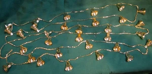 Vintage Weihnachtsglocken Girlande Die unzerbrechliche Art Gold Glocken 148 Zoll Bradford - Bild 1 von 13