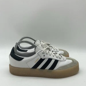 Womens Size 7 Adidas Samba OG Leather Shoes White Black Gum Sneakers Shoe IG5744 - Picture 1 of 10