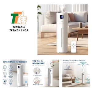 Large Humidifiers for Bedroom, 9L/2.5Gal Ultrasonic Cool Mist, Easy Clean wit... - Picture 1 of 7