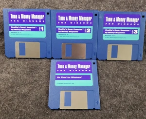 DE COLECCIÓN GESTOR DE TIEMPO Y DINERO PARA VENTANAS Ver 1.1 Juego de 4 Disquetes (C19B2) - Imagen 1 de 4