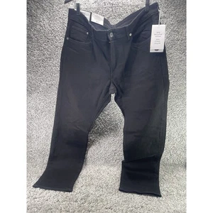 H&M Men's Black Straight Leg Regular Fit Jeans Size W40 X L32 New With Tags - Picture 1 of 8