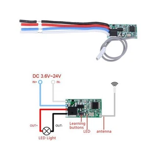 New Duable RF Relay Module Receiver RF Relay Receiver Remote Control 2A - Picture 1 of 8
