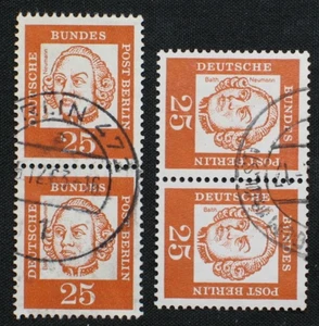 Berlin, Bedeutende Deutsche, Paare Nr. 205 waagerecht + senkrecht gestempelt - Bild 1 von 2