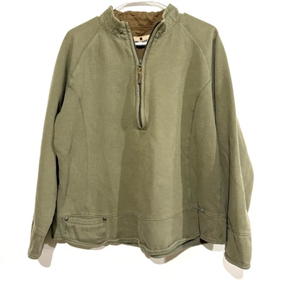 Pullover vintage Y2K WOOLRICH 1/4 cremallera para mujer talla L verde salvia Foto 1 de 4