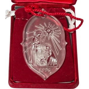 Waterford Ireland Crystal Cut Glass Nativity Holy Family Christmas Ornament 1996 - Picture 1 of 8