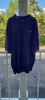 Men's PEBBLE BEACH (Xerox Logo) SS Navy Blue Golf Polo Shlrt, Poly, Sz 3XL, New! - Image 1 of 4