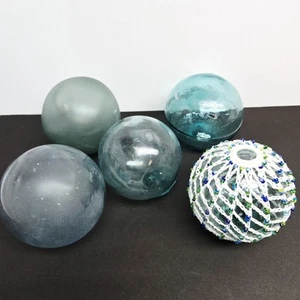 Japanische GLAS Angeln SCHWIMMER 3" LOT-5 Runde Netz Boje KUGELN Authentisch Vintage USA - Bild 1 von 6