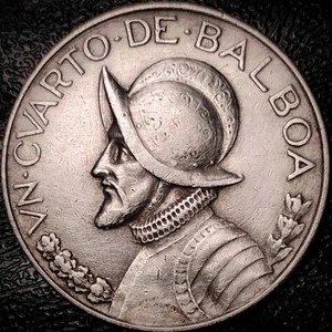 Panamá 1933 - 1/4 Balboa - .900 Plata KM#11.1 - Imagen 1 de 2