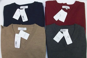Turnbury extrafeine Merinowolle Langarm V-Ausschnitt Pullover 4 Farben $ 69-79,50 - Bild 1 von 8