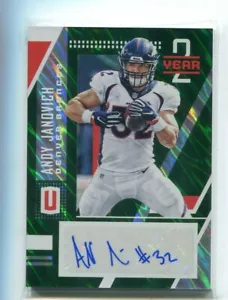 2017 Unparalleled Year 2 Autograph Green Andy Janovich /10 Nebraska / Broncos - Bild 1 von 1