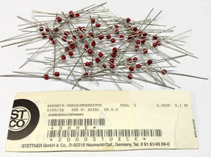 1 Stück Keramik-Perl-Kondensator HF 0,68pF 400V axial (M2102) - Picture 1 of 6