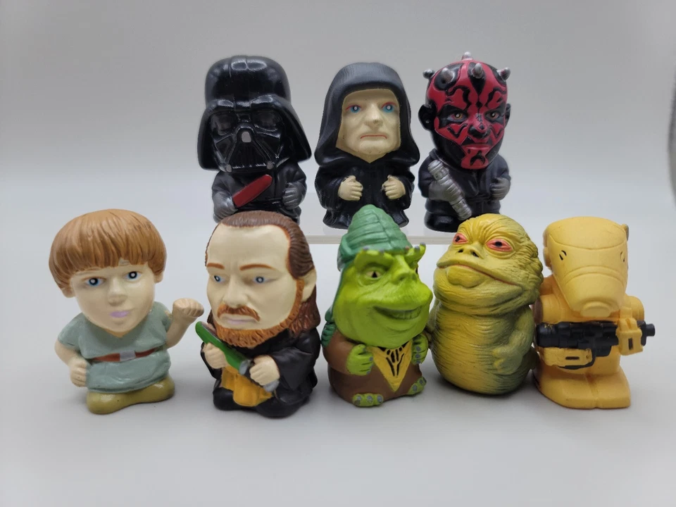 LOT OF 8 Star Wars Pencil toppers Japanese unmarked Darth Vader Maul Jabba 90's - Image 1 of 1