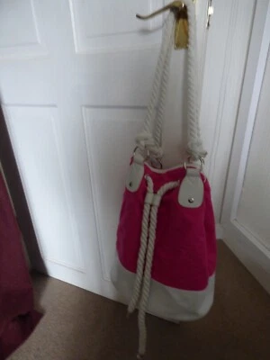 Ladies Pink/White Beach Casual Bag - Image 1 of 4