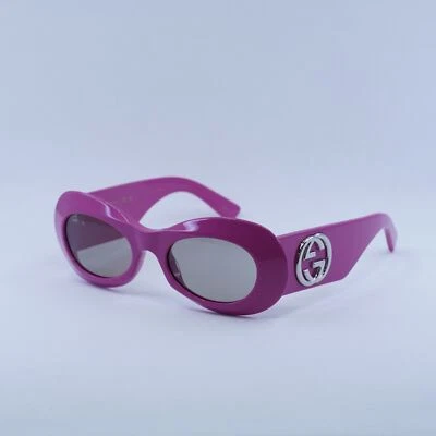 New GUCCI GG1696S 004 Shiny Fuchsia/Light Grey 51-20-140 Sunglasses - Image 1 of 4