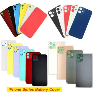 Rear Battery Back Door Glass Cover For iPhone 11 12 13 14 Pro Max Mini X XS XR 8 - Picture 1 of 35