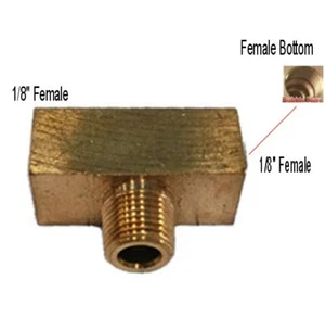 Camiseta de tubo 1/8" BSP BSPP hembra a métrica M8 M8X1 M8X1.0 macho adaptador de montaje P-Ji - Imagen 1 de 1