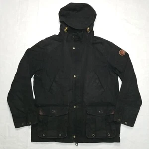 Timberland Mount Davis Waxed Canvas Hooded Shell Jacket Men's Med Black TB0A1C9Q - Picture 1 of 10