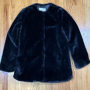 Stradivarius faux fur coat in black size S NWT - Picture 1 of 11