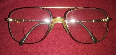 GAFAS BIFOCALES TORTUGA VINTAGE LUXOTTICA ITALY LARRY 140mm y estuche azul gafas Foto 1 de 4