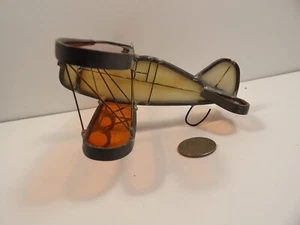 AEREO BI AEREO VINTAGE VETRO COLORATO ARANCIONE ROSSO PRENDISOLE - Foto 1 di 12